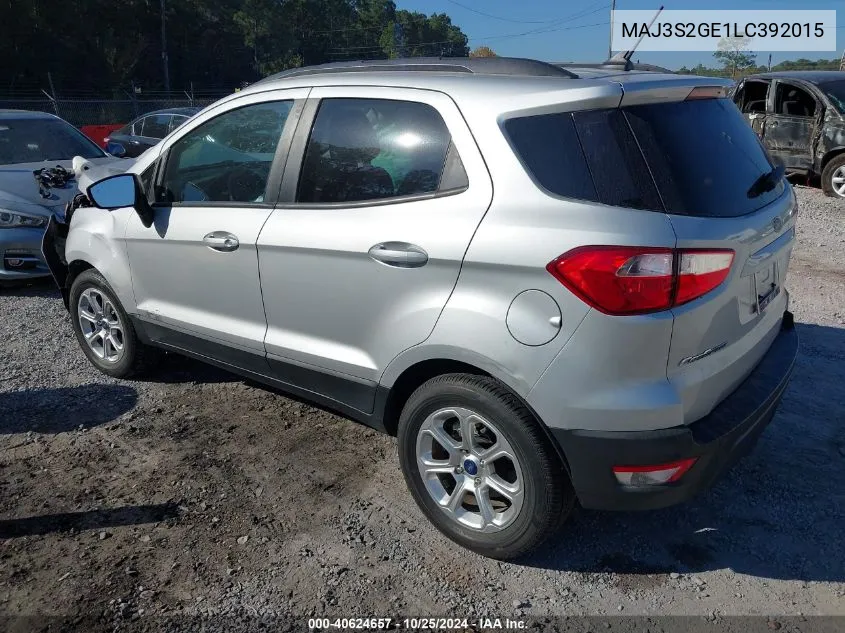 MAJ3S2GE1LC392015 2020 Ford Ecosport Se