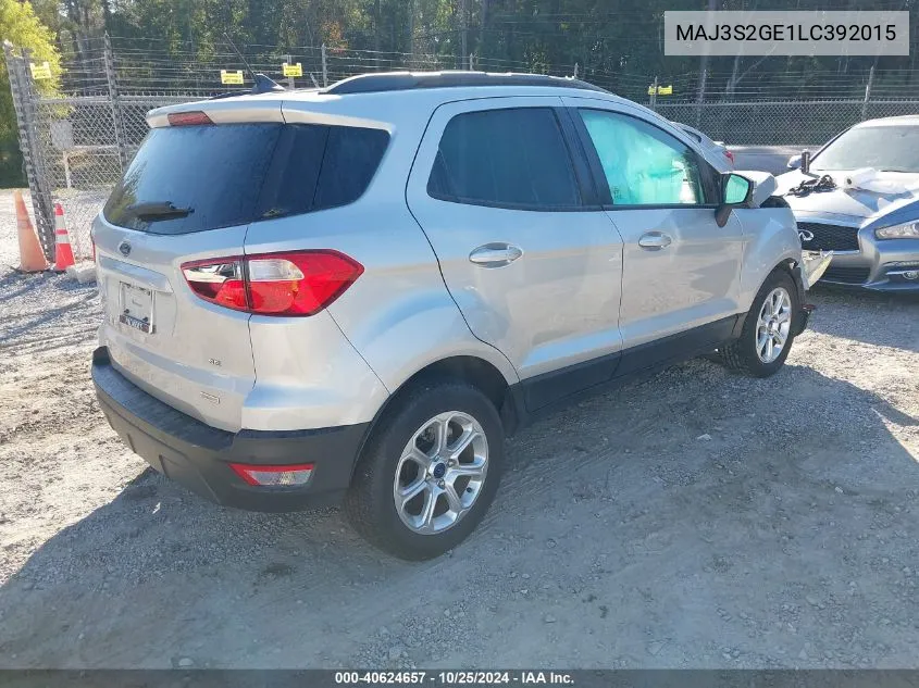 MAJ3S2GE1LC392015 2020 Ford Ecosport Se