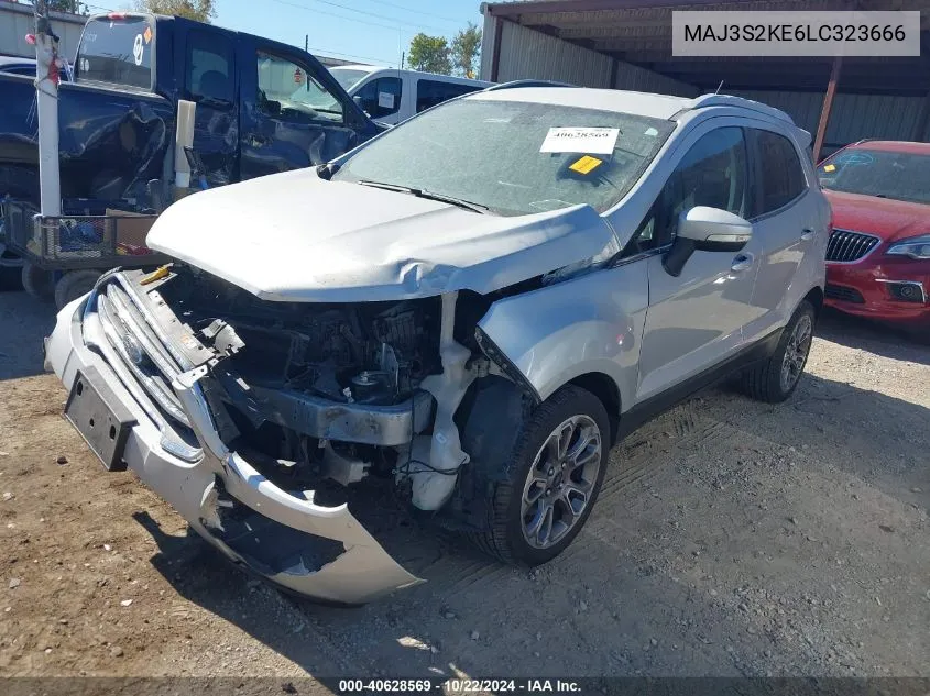 2020 Ford Ecosport Titanium VIN: MAJ3S2KE6LC323666 Lot: 40628569