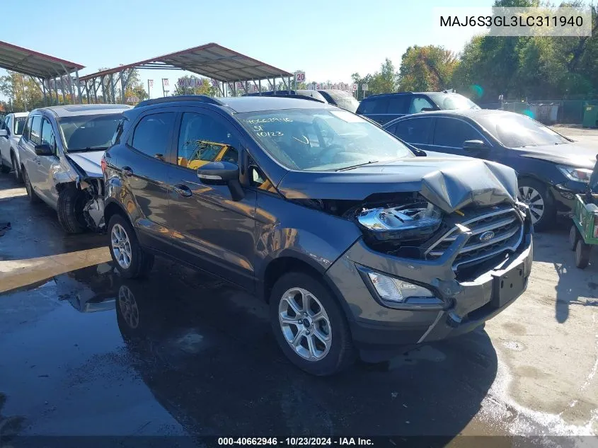 2020 Ford Ecosport Se VIN: MAJ6S3GL3LC311940 Lot: 40662946