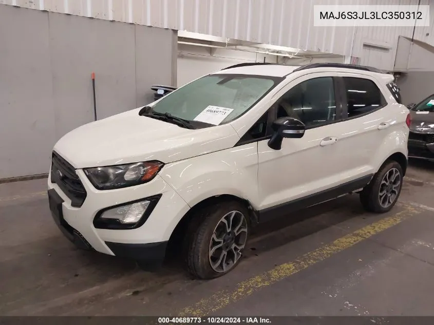 2020 Ford Ecosport Ses VIN: MAJ6S3JL3LC350312 Lot: 40689773