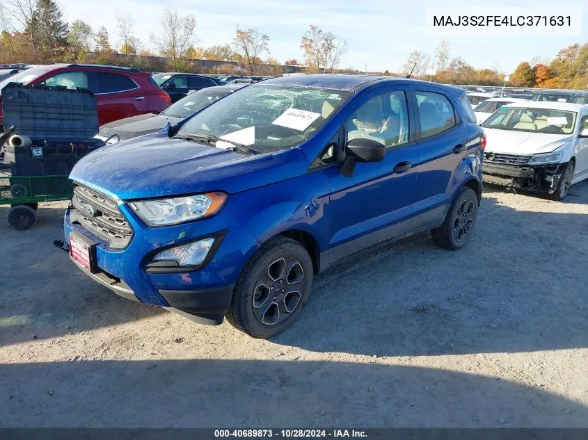 2020 Ford Ecosport S VIN: MAJ3S2FE4LC371631 Lot: 40689873