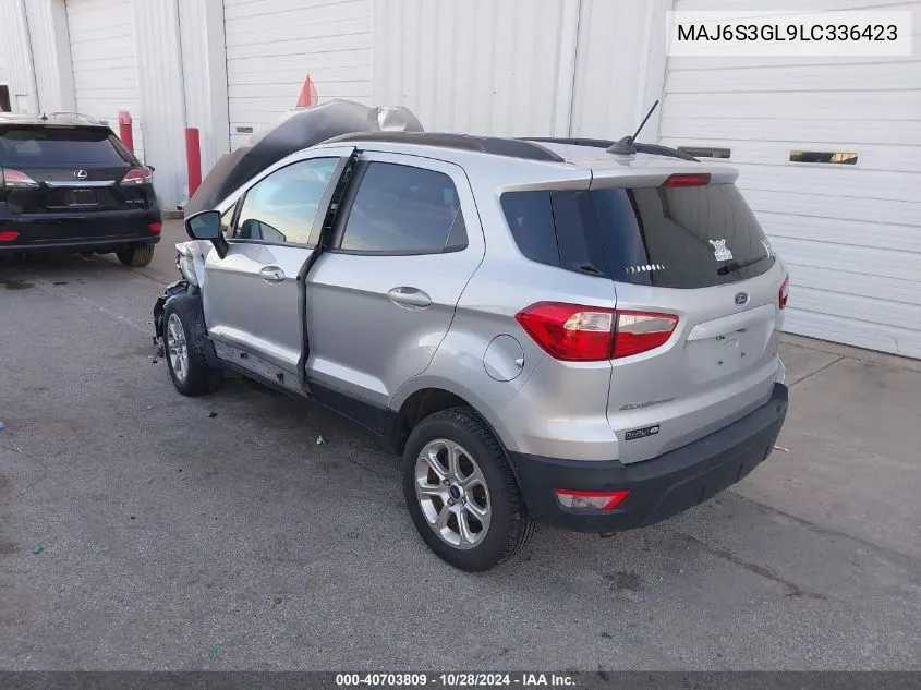 2020 Ford Ecosport Se VIN: MAJ6S3GL9LC336423 Lot: 40703809