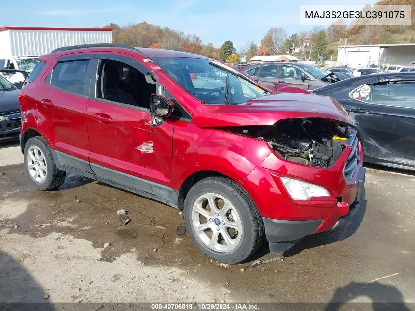 2020 Ford Ecosport Se VIN: MAJ3S2GE3LC391075 Lot: 40706819