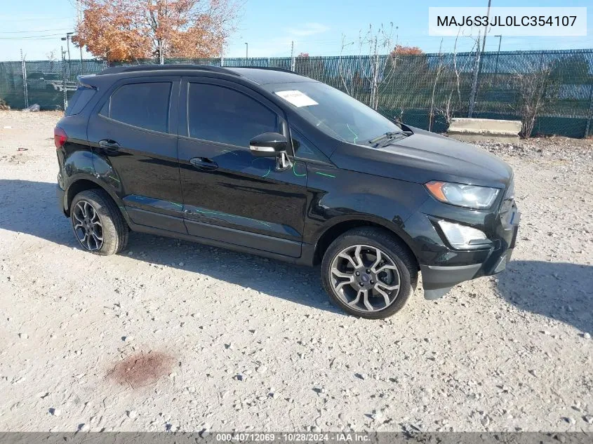 2020 Ford Ecosport Ses VIN: MAJ6S3JL0LC354107 Lot: 40712069