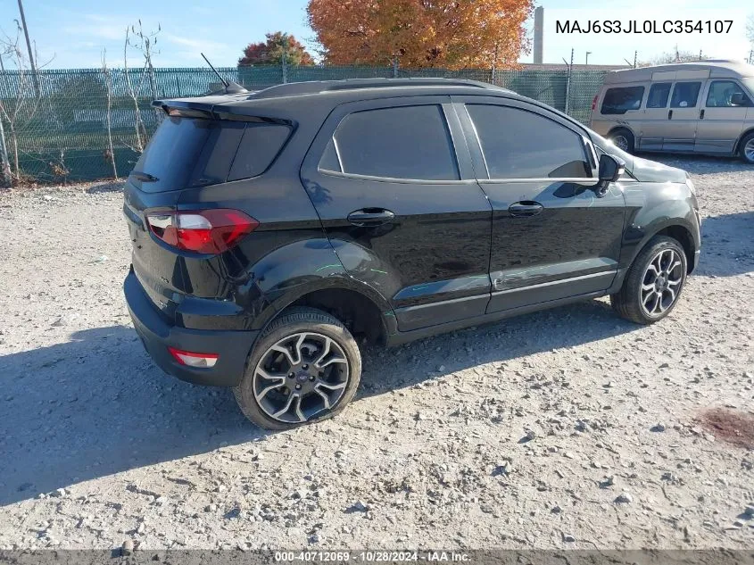 2020 Ford Ecosport Ses VIN: MAJ6S3JL0LC354107 Lot: 40712069