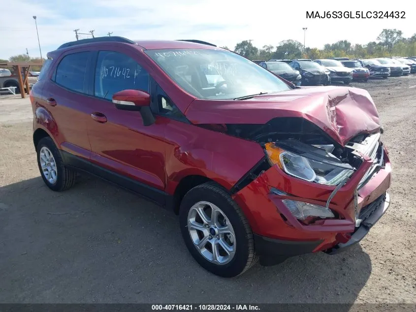 2020 Ford Ecosport Se VIN: MAJ6S3GL5LC324432 Lot: 40716421