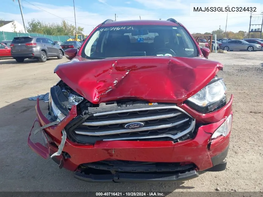 2020 Ford Ecosport Se VIN: MAJ6S3GL5LC324432 Lot: 40716421