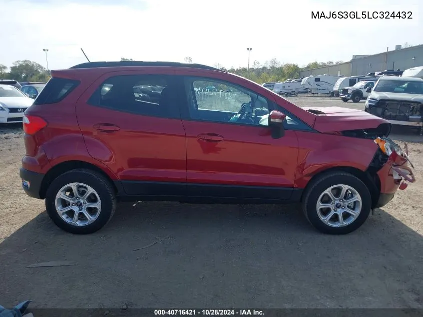 2020 Ford Ecosport Se VIN: MAJ6S3GL5LC324432 Lot: 40716421