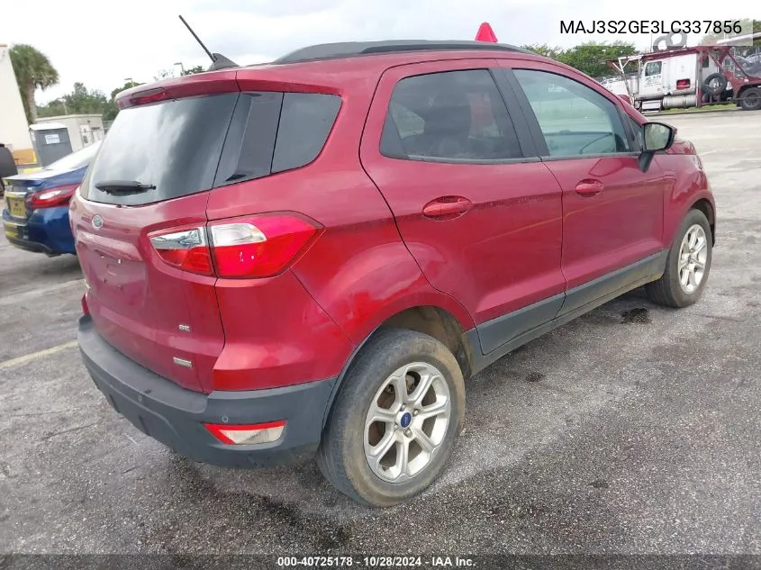 2020 Ford Ecosport Se VIN: MAJ3S2GE3LC337856 Lot: 40725178