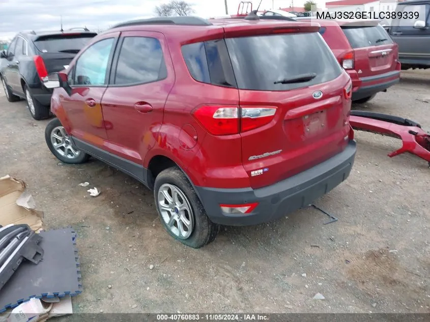 2020 Ford Ecosport Se VIN: MAJ3S2GE1LC389339 Lot: 40760883