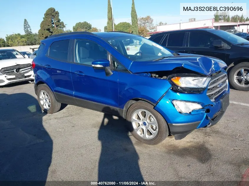 2020 Ford Ecosport Se VIN: MAJ3S2GE8LC390696 Lot: 40762080