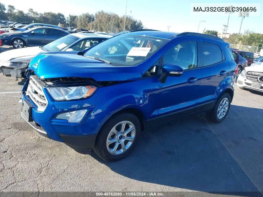 2020 Ford Ecosport Se VIN: MAJ3S2GE8LC390696 Lot: 40762080