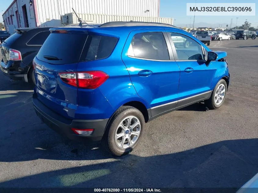 2020 Ford Ecosport Se VIN: MAJ3S2GE8LC390696 Lot: 40762080