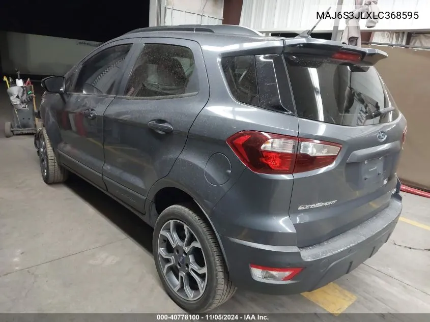 2020 Ford Ecosport Ses VIN: MAJ6S3JLXLC368595 Lot: 40778100