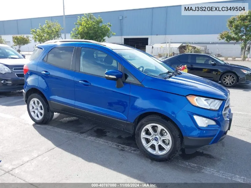 2020 Ford Ecosport Se VIN: MAJ3S2GEXLC349504 Lot: 40787080