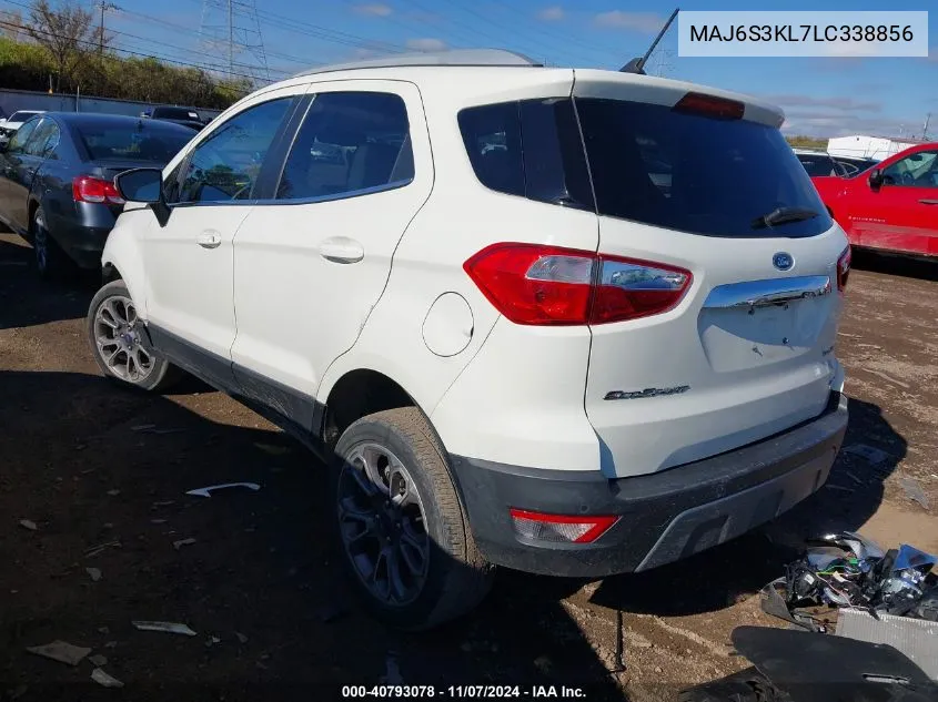 2020 Ford Ecosport Titanium VIN: MAJ6S3KL7LC338856 Lot: 40793078