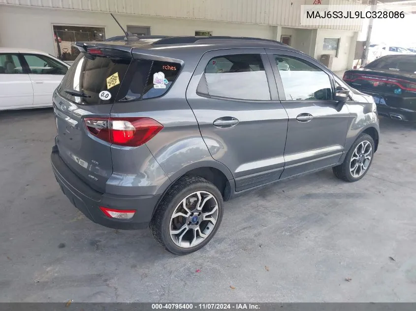 2020 Ford Ecosport Ses VIN: MAJ6S3JL9LC328086 Lot: 40795400