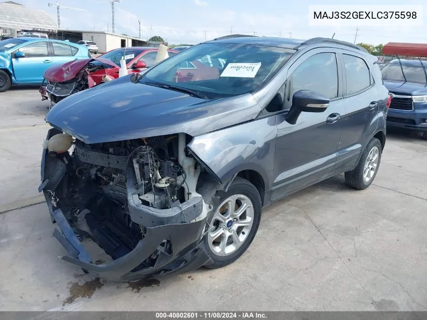 2020 Ford Ecosport Se VIN: MAJ3S2GEXLC375598 Lot: 40802601