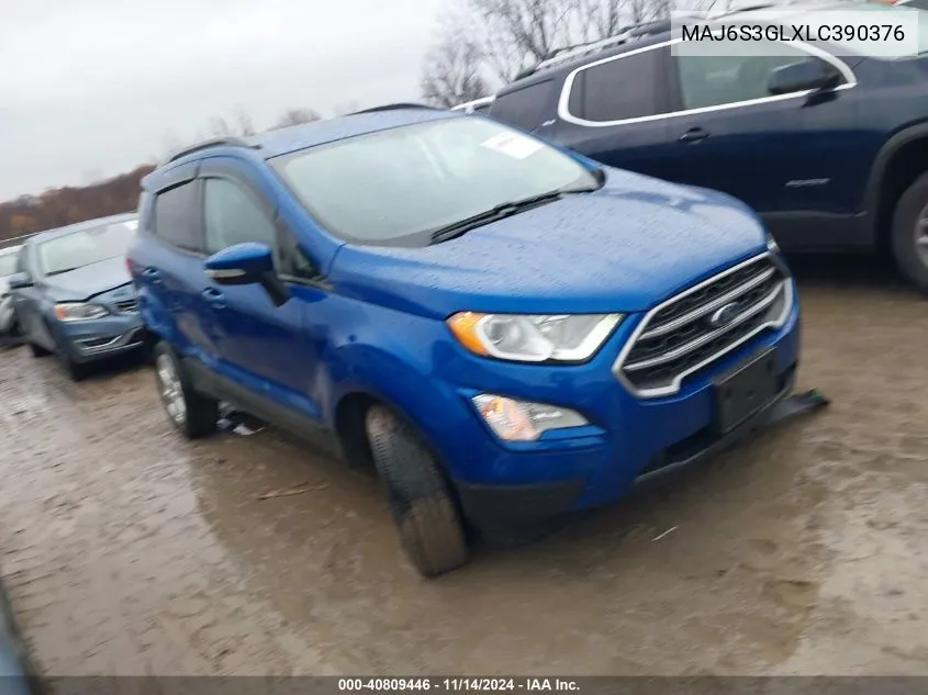 2020 Ford Ecosport Se VIN: MAJ6S3GLXLC390376 Lot: 40809446