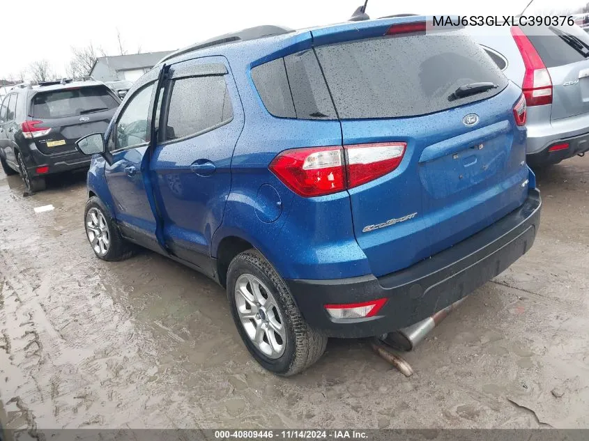 2020 Ford Ecosport Se VIN: MAJ6S3GLXLC390376 Lot: 40809446