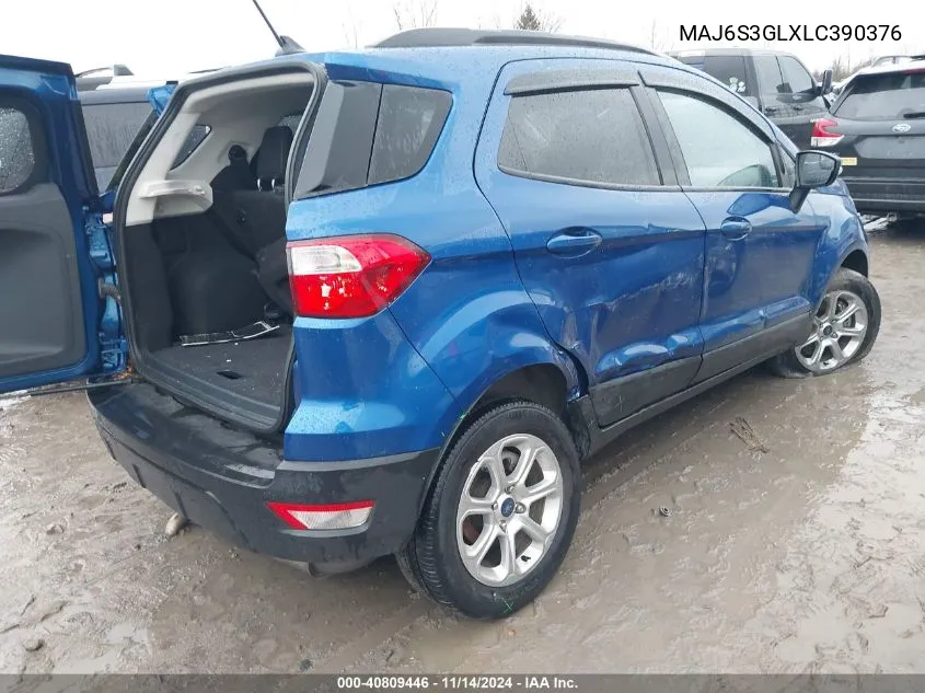 2020 Ford Ecosport Se VIN: MAJ6S3GLXLC390376 Lot: 40809446