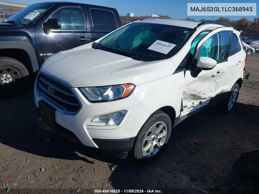 2020 Ford Ecosport Se VIN: MAJ6S3GL1LC368945 Lot: 40816625