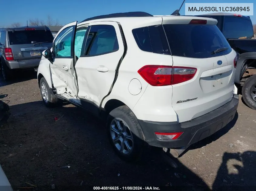 2020 Ford Ecosport Se VIN: MAJ6S3GL1LC368945 Lot: 40816625