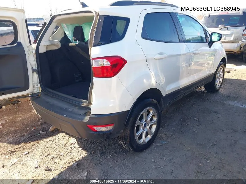 2020 Ford Ecosport Se VIN: MAJ6S3GL1LC368945 Lot: 40816625