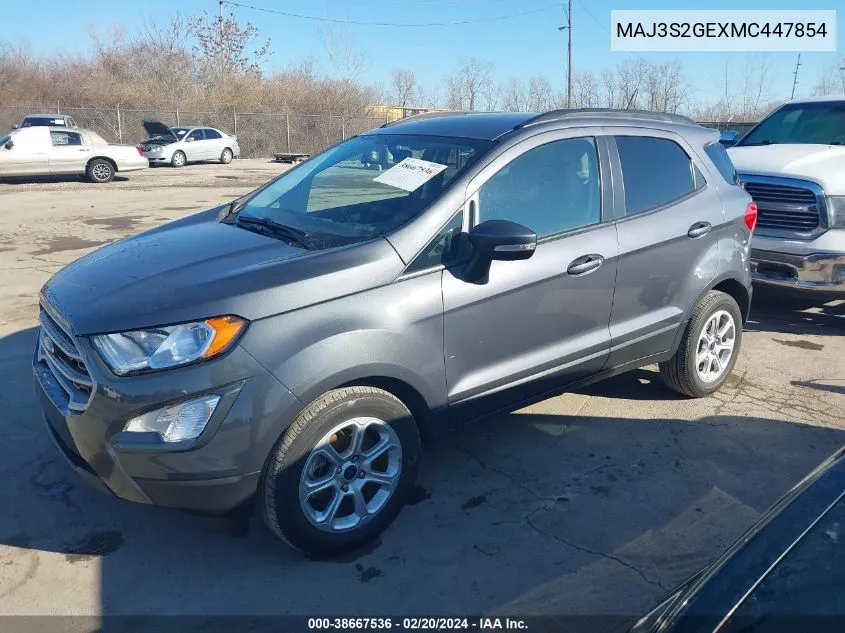 2021 Ford Ecosport Se VIN: MAJ3S2GEXMC447854 Lot: 38667536