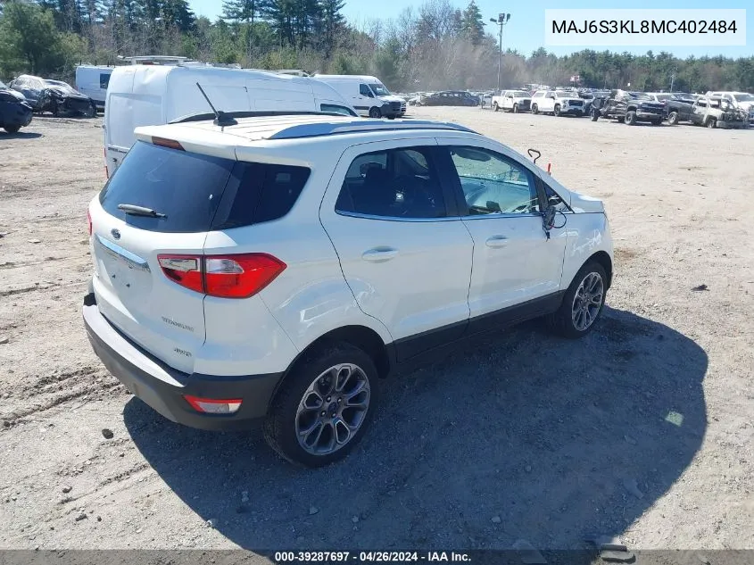 MAJ6S3KL8MC402484 2021 Ford Ecosport Titanium