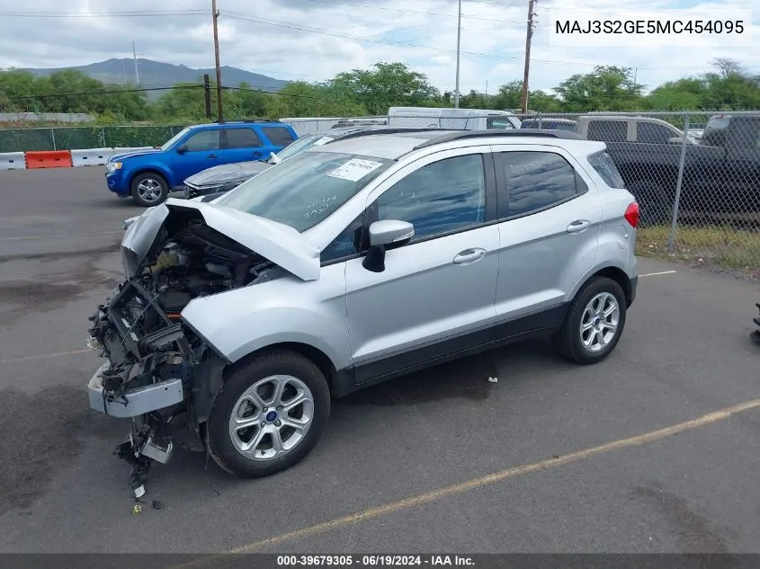 2021 Ford Ecosport Se VIN: MAJ3S2GE5MC454095 Lot: 39679305