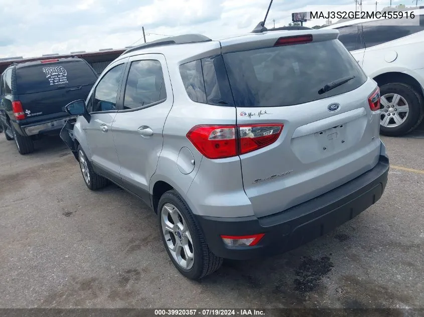 MAJ3S2GE2MC455916 2021 Ford Ecosport Se