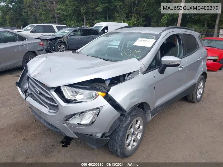 MAJ6S3GLXMC402379 2021 Ford Ecosport Se