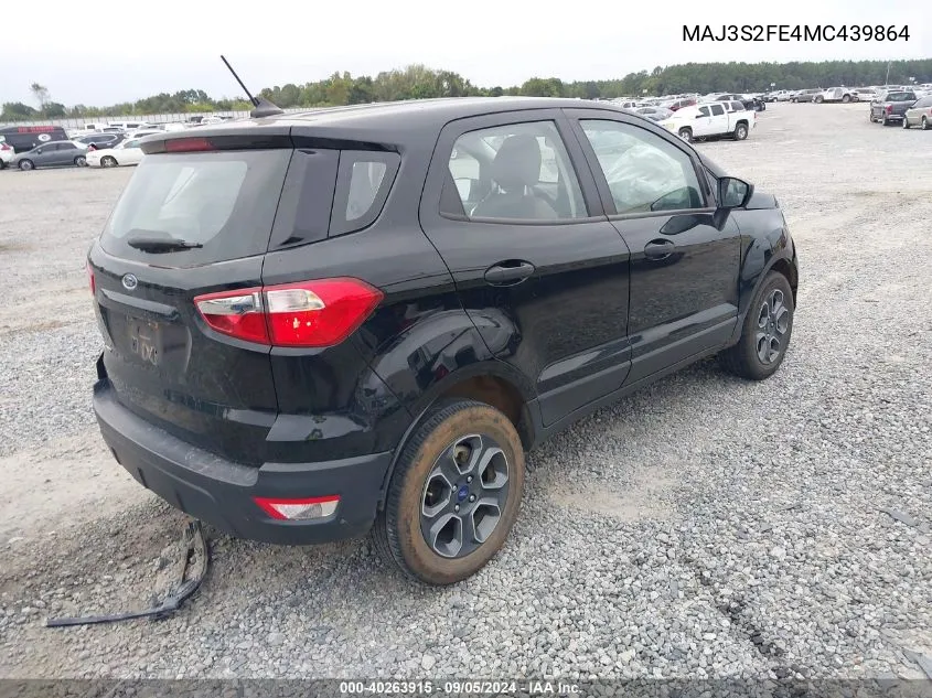 2021 Ford Ecosport S VIN: MAJ3S2FE4MC439864 Lot: 40263915