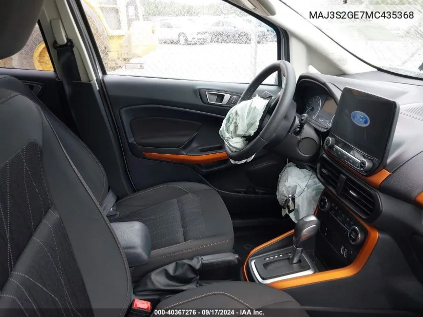 2021 Ford Ecosport Se VIN: MAJ3S2GE7MC435368 Lot: 40367276