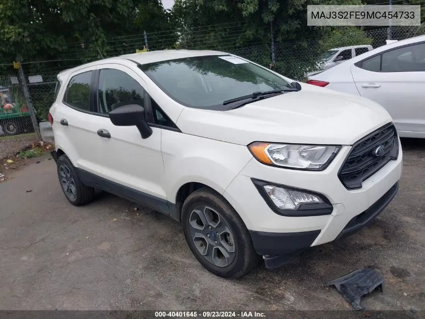 2021 Ford Ecosport S VIN: MAJ3S2FE9MC454733 Lot: 40401645