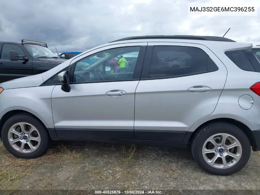 2021 Ford Ecosport Se VIN: MAJ3S2GE6MC396255 Lot: 40525976