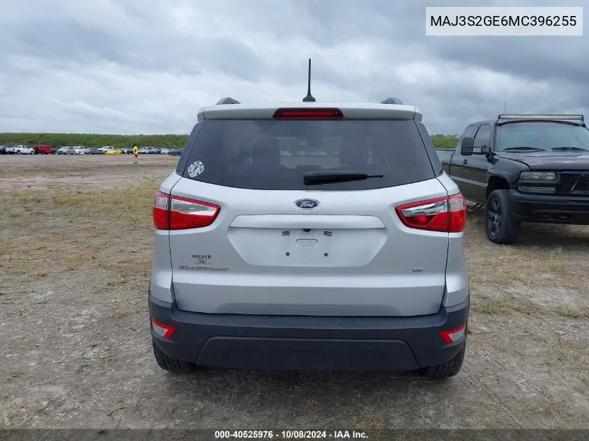 2021 Ford Ecosport Se VIN: MAJ3S2GE6MC396255 Lot: 40525976