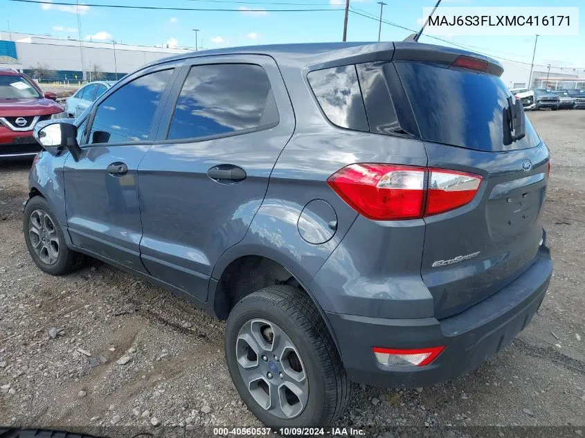 MAJ6S3FLXMC416171 2021 Ford Ecosport S