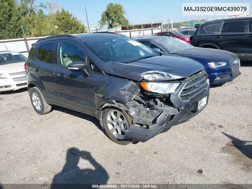 2021 Ford Ecosport Se VIN: MAJ3S2GE9MC439079 Lot: 40580650