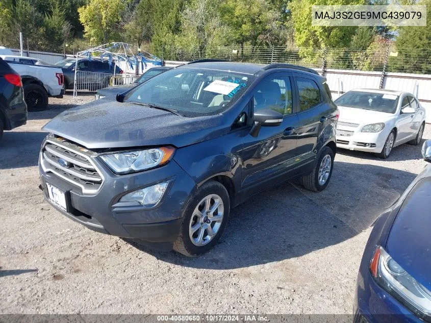 2021 Ford Ecosport Se VIN: MAJ3S2GE9MC439079 Lot: 40580650