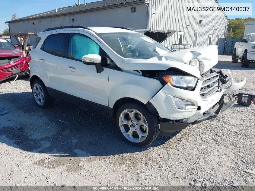 2021 Ford Ecosport Se VIN: MAJ3S2GE9MC440037 Lot: 40664141