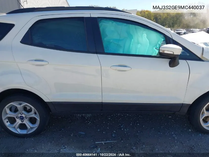 2021 Ford Ecosport Se VIN: MAJ3S2GE9MC440037 Lot: 40664141