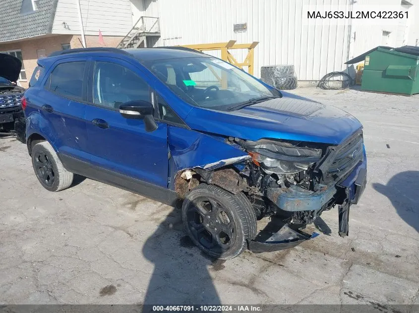 2021 Ford Ecosport Ses VIN: MAJ6S3JL2MC422361 Lot: 40667091