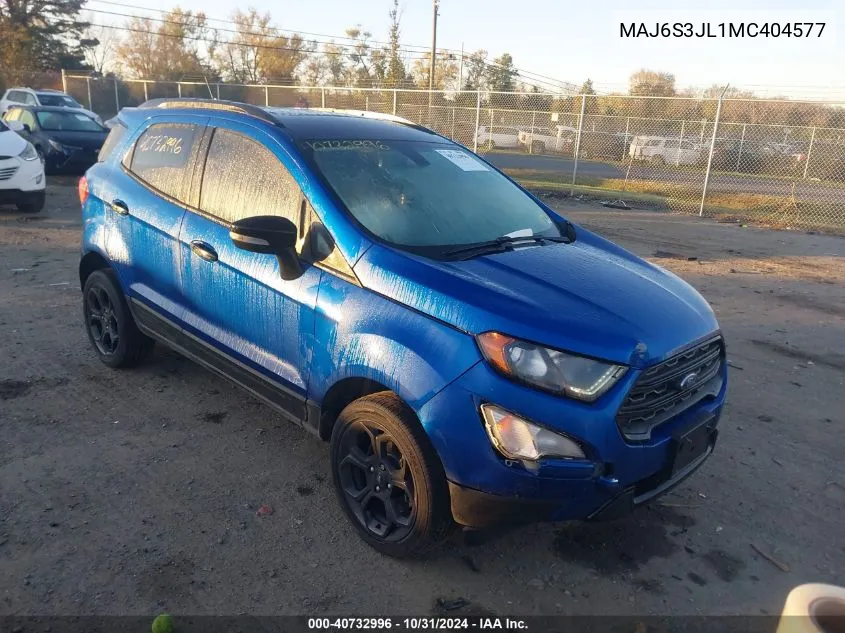 2021 Ford Ecosport Ses VIN: MAJ6S3JL1MC404577 Lot: 40732996