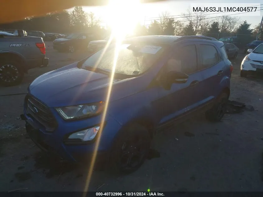 2021 Ford Ecosport Ses VIN: MAJ6S3JL1MC404577 Lot: 40732996