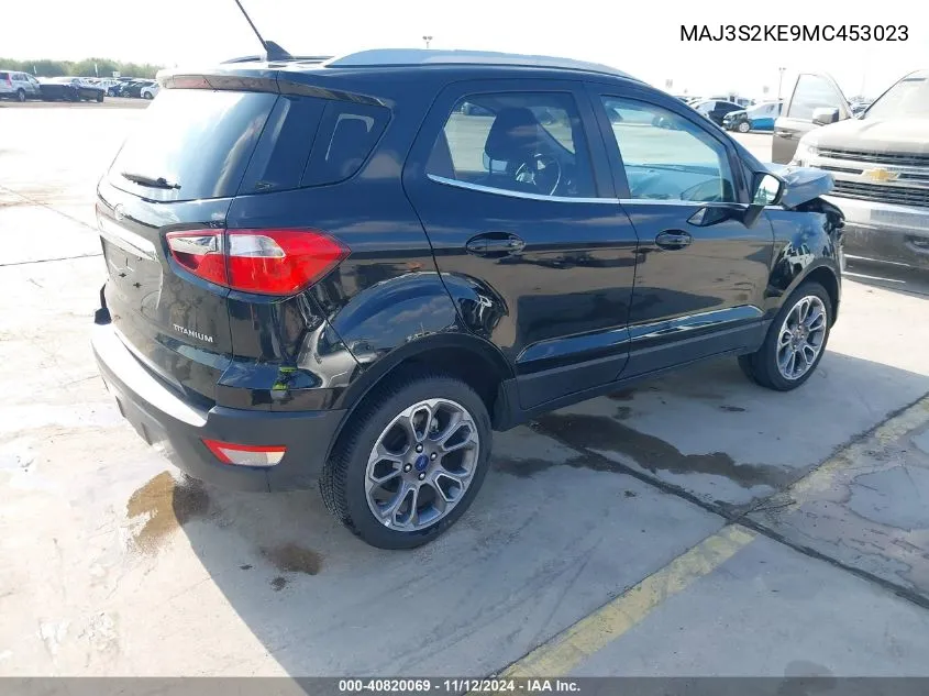 2021 Ford Ecosport Titanium VIN: MAJ3S2KE9MC453023 Lot: 40820069