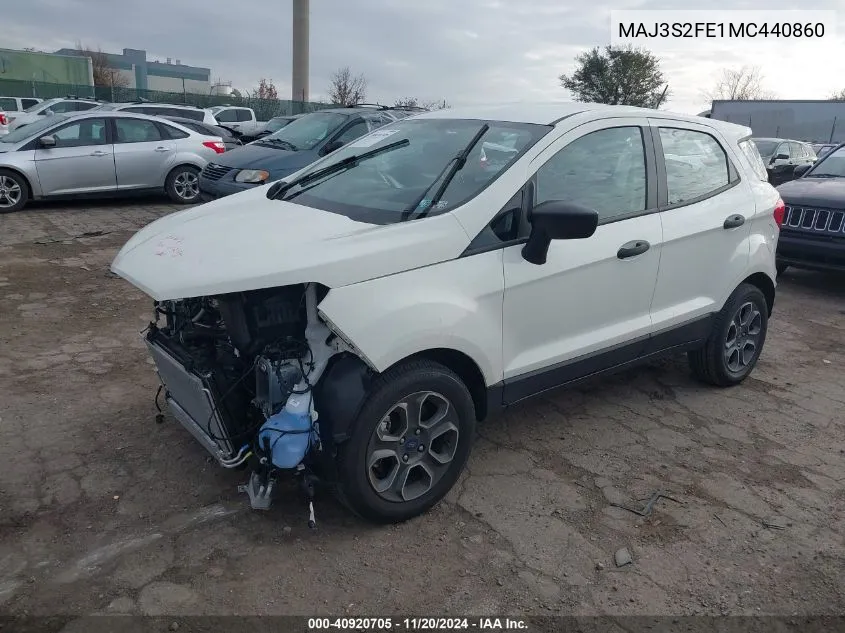 2021 Ford Ecosport S VIN: MAJ3S2FE1MC440860 Lot: 40920705