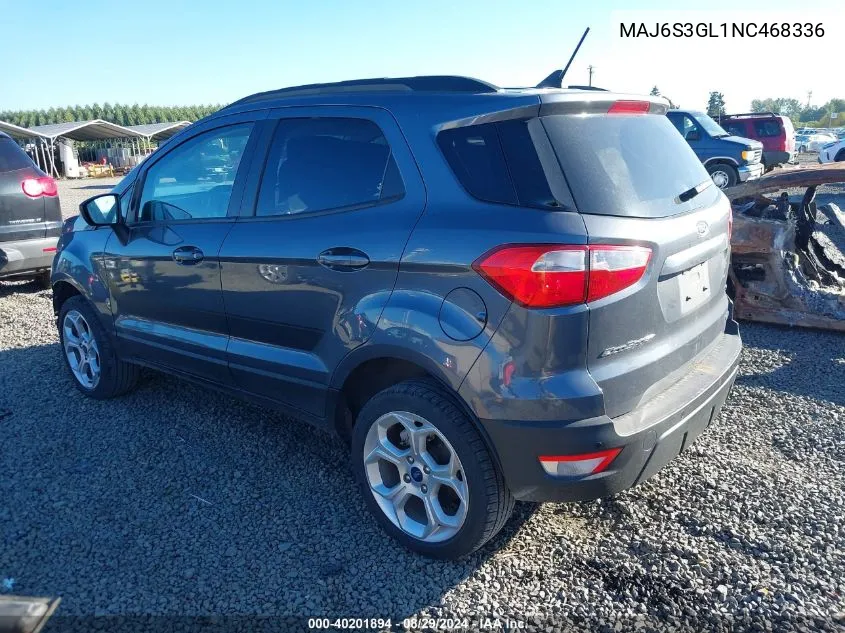 2022 Ford Ecosport Se VIN: MAJ6S3GL1NC468336 Lot: 40201894